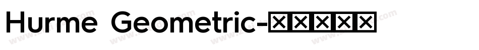 Hurme Geometric字体转换